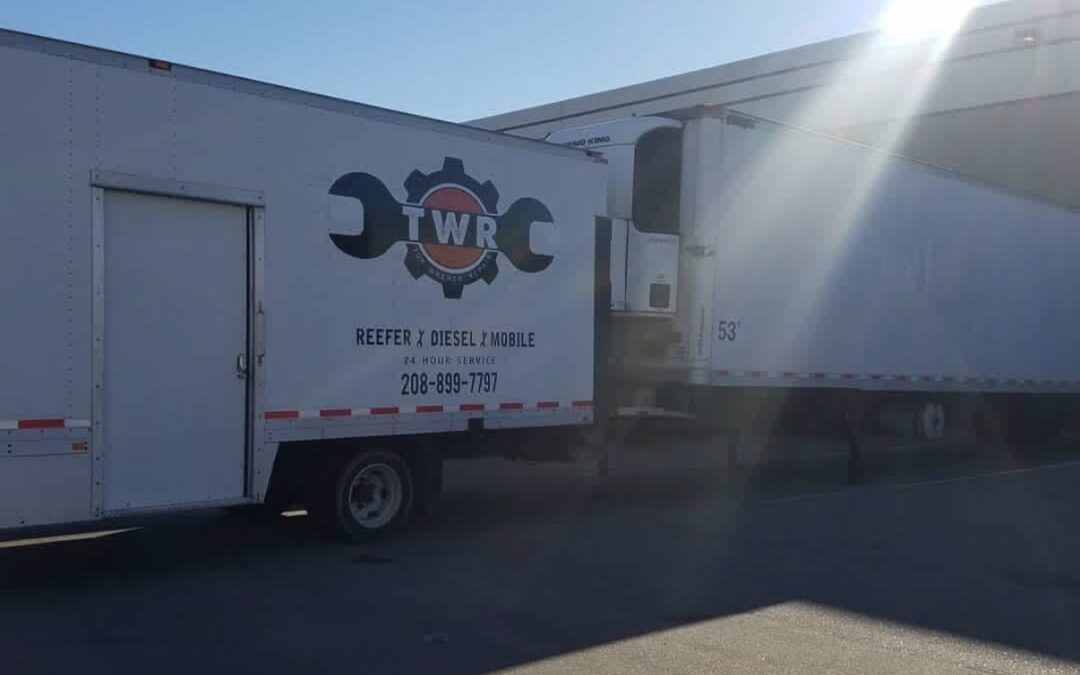 Top Wrench Repair mobile reefer service at a commercial trailer in the Treasure Valley